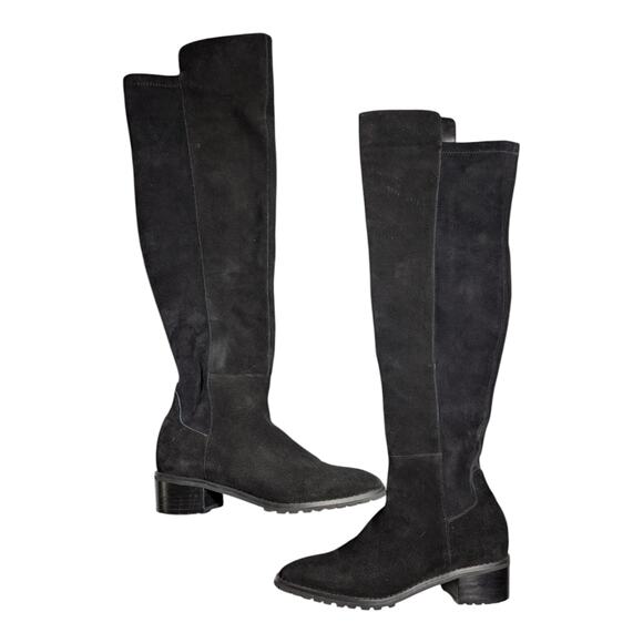 Blondo Sierra Black Waterproof Suede Over the Knee Classic Almond Toe Boots 7.5 - Picture 1 of 7